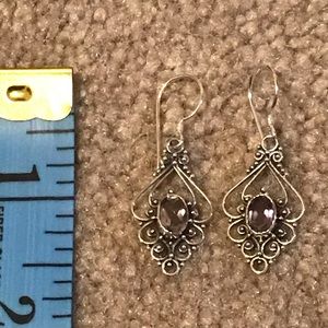 Amethyst and Sterling Earrings